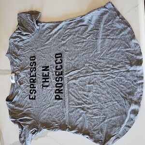 Espresso then prosecco tshirt